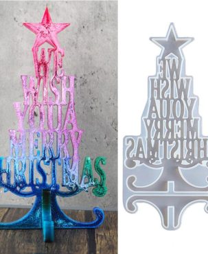 Christmas Tree Ornaments Epoxy Resin Mold Merry Christmas Home Decor Art Mould