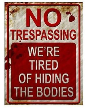 Vintage No Trespassing Metal Tin Signs Home Wall Farmhouse Shop Decor