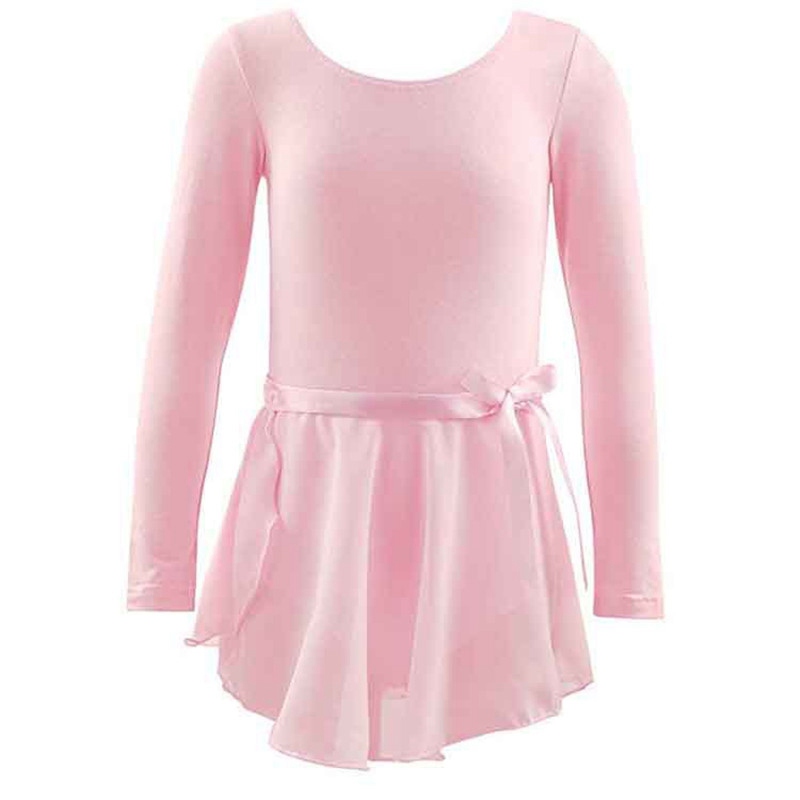 UK Kids Girls Cotton Tutu Skirt Ballet Dance Leotard Romper with Chiffon Dress - Image 3