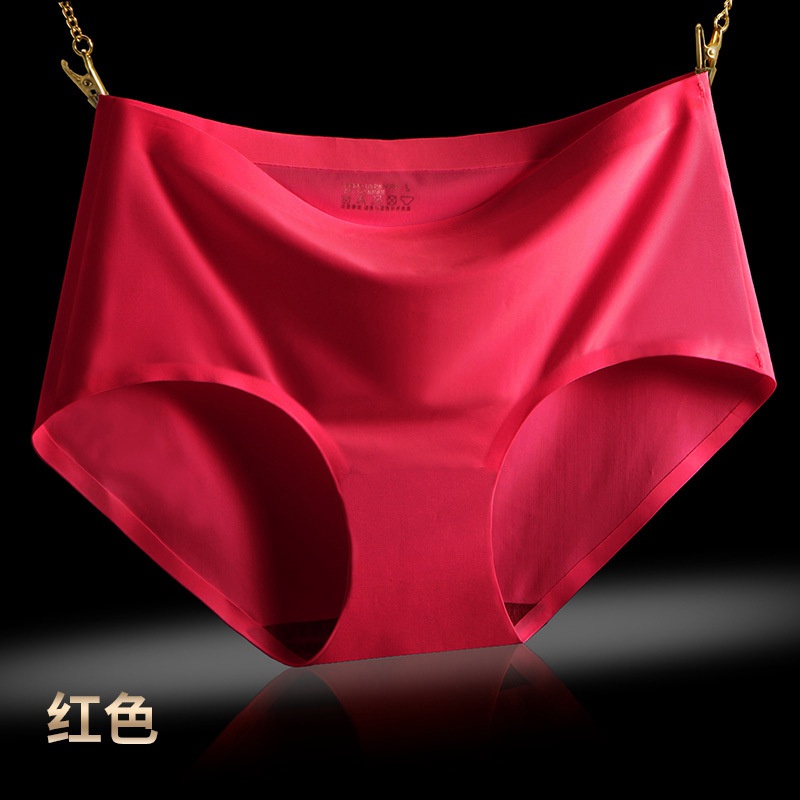 New One-Piece Seamless Underwear for Women Ice Silk Mid-Rise Sexy Ladies Panties Women Large Size Women's Underwear 810