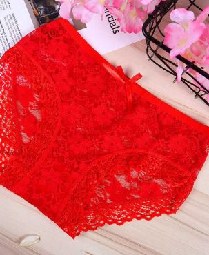 Women's One-Piece Seamless Briefs Wholesale Low Waist Sexy Underwear Lace Breathable Jacquard Mesh Pants
