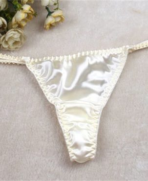 Silk Women's Underwear 100% Mulberry Silk Sexy Low Waist T-Back