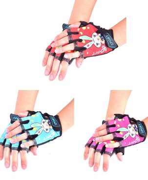 Children  Half Finger Breathable Anti-slip For Sports Riding Cycling  Gloves
