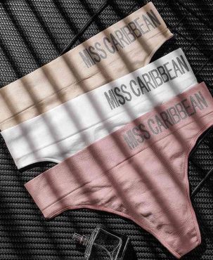 Men's Underwear Sexy U Convex Sports Fitness Letters Wide Waist Mid-High Waist Seamless Briefs  T-Shaped Panties