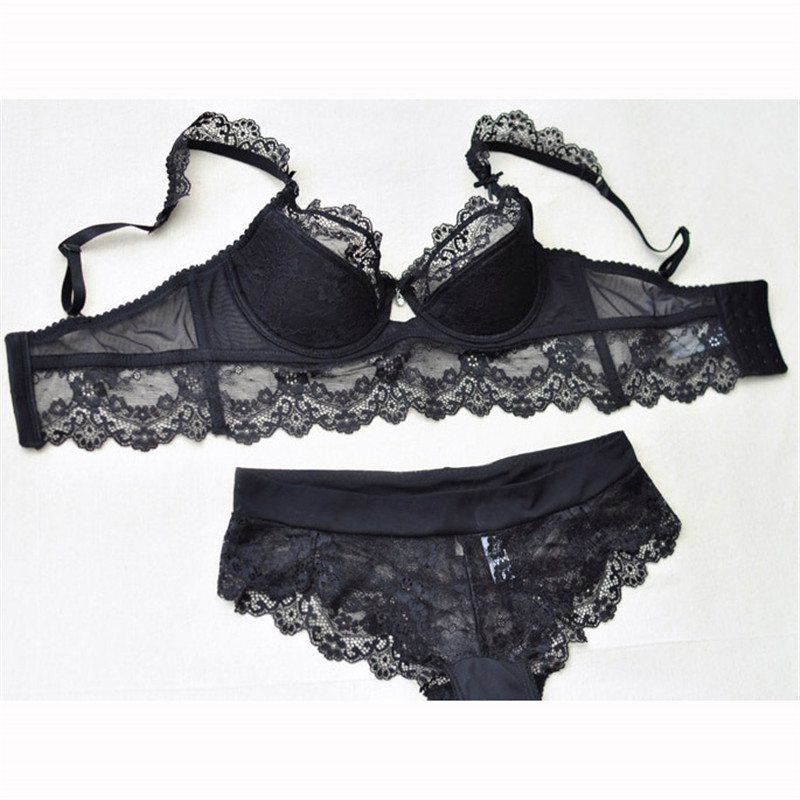 WOMEN UNDERWEAR SEXY LACE PUSH UP LINGERIE BRA SET KNICKERS BRIEFS 32-38B - 图片 15