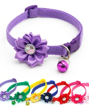 New Products in Stock Supply 1.0 Pet Bell Flower Collar Dog Collar Collar Cat Collar Ornament