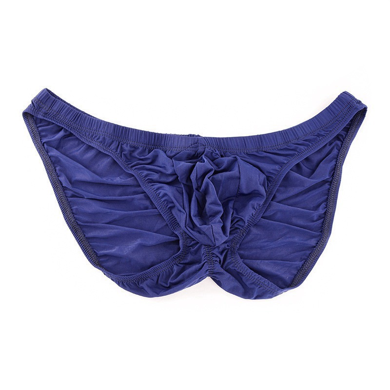 Sexy Men Ice Silk Briefs Lingerie Underwear Bulge Pouch Bikini Panties
