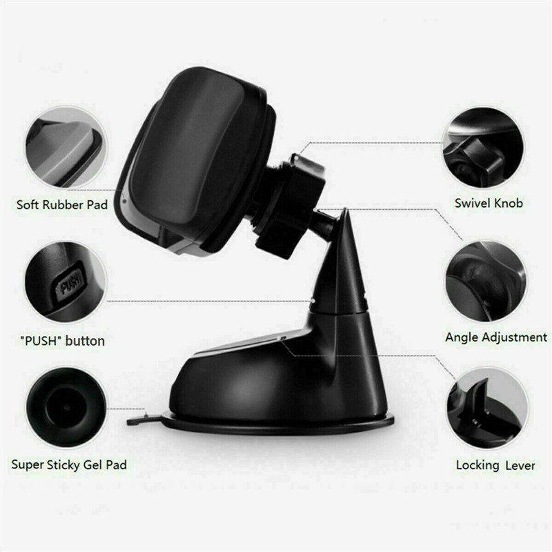 360 In Car Mobile Phone Holder Dashboard Suction Home Universal Mount Windscreen - Image 3