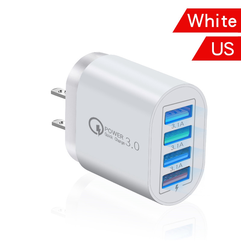 Fast Charger Plug & Cable IQ-Tech 3.0 4x Multi USB UK Wall Charger - 图片 3