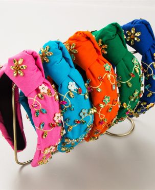 Fashion Baroque Flower Headband Hand-Stitched Dinner Party Hair Accessories