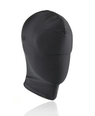 Adult Supplies Alternative Sexy Training All Wrapped Couple Headgear Breathable Sponge Breathable Eye Mask Eye-Exposed Discharge Spout Black