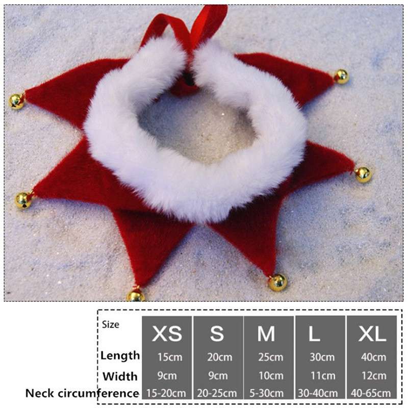 Christmas Dog Bandana Collar Pet Puppy Bell Scarf Christmas Presents Xmas Gift - 图片 3