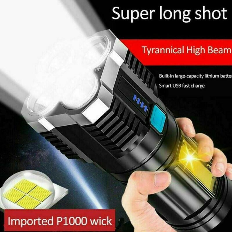 Super Bright 10000000LM Torch Led Flashlight USB Rechargeable Tactical Light HOT - Image 3