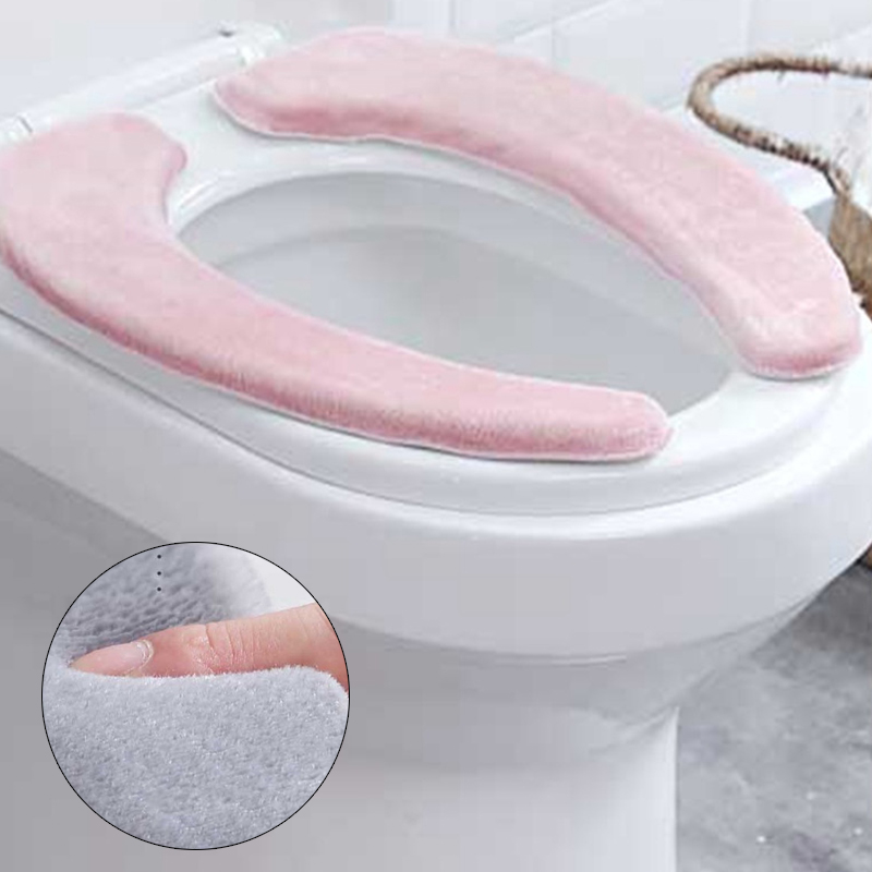 Bathroom Toilet Seat Washable Soft Warmer Mat Cover Pad Cushion Cover Warm - 图片 16