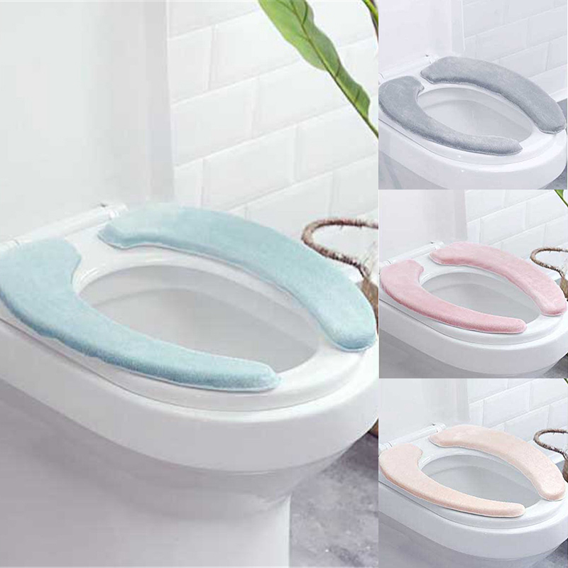 Bathroom Toilet Seat Washable Soft Warmer Mat Cover Pad Cushion Cover Warm - 图片 17