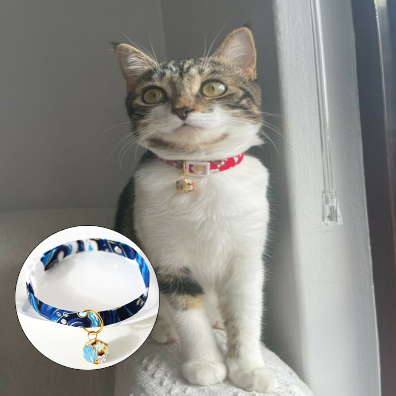 Cat Dog Collar Cute Japanese/Chinese Style With Bell & Adjustable Strap - 图片 16