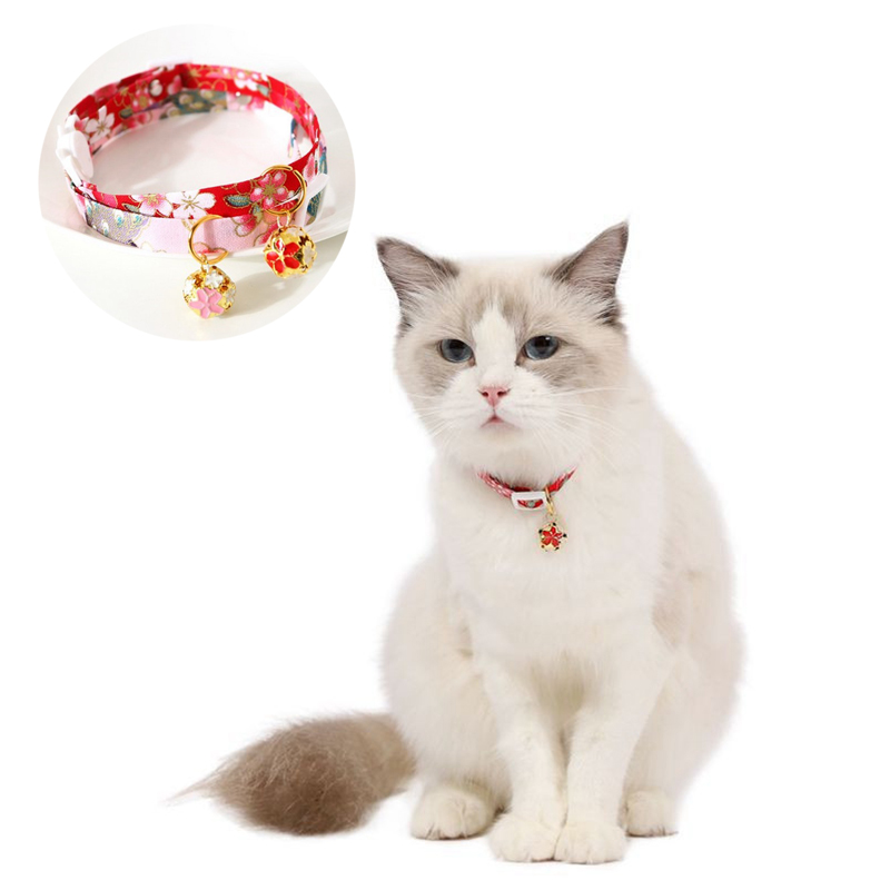 Cat Dog Collar Cute Japanese/Chinese Style With Bell & Adjustable Strap - 图片 17