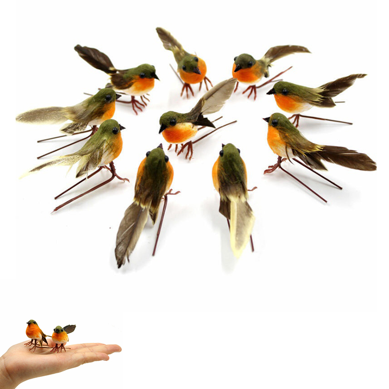 12PCS Robin Bird Christmas Tree Decoration Craft VERY CUTE Artificial - 图片 13