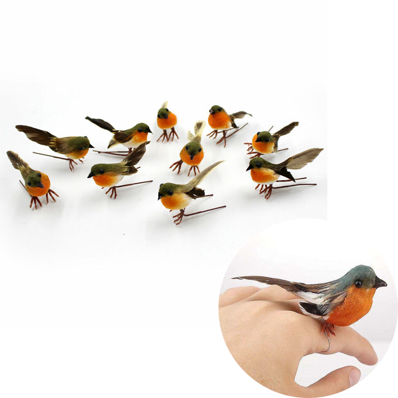 12PCS Robin Bird Christmas Tree Decoration Craft VERY CUTE Artificial - 图片 12