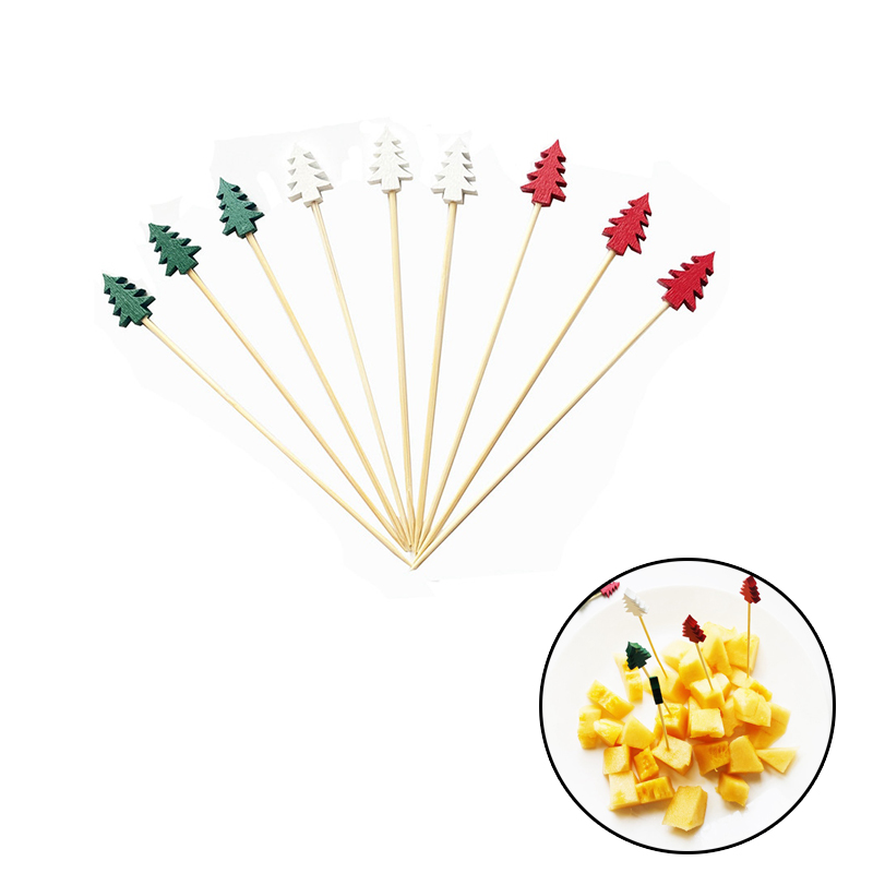 100Pcs Christmas Fruit Picks Dessert Buffet Salad Fork Cake Muffin Vegetable Sticks Cocktail Toothpicks Party Decoration - 图片 13