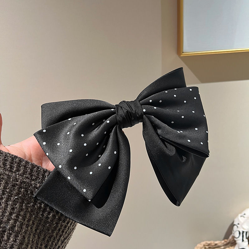 Headband Retro Satin Rhinestone Knotted Hairband Bow Barrettes Fashion Women Hair Accessory - 图片 6