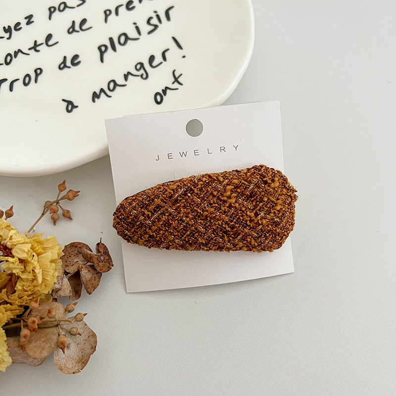 Woolen Barrettes Bb Clip Side Hairpin Solid Color Headdress Bang Clip Hair Accessories - Image 19