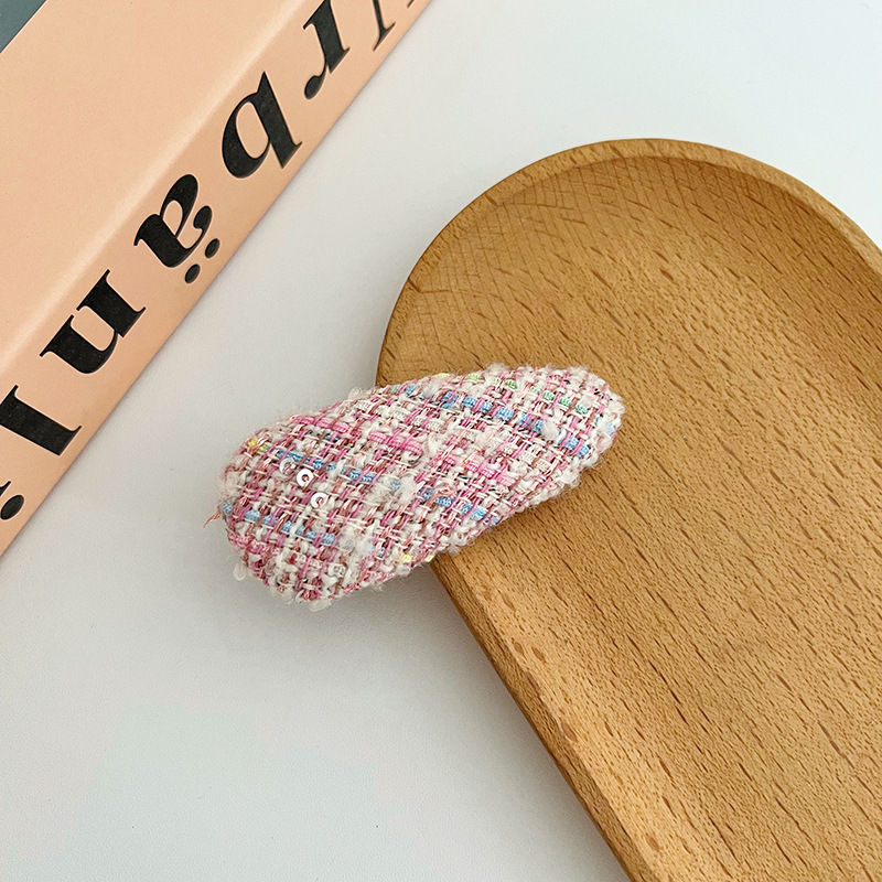 Pink Sweet Girl Barrettes Woolen Side Clip Bang Clip Bb Clip Hairpin Hair Accessory Fashion - 图片 19