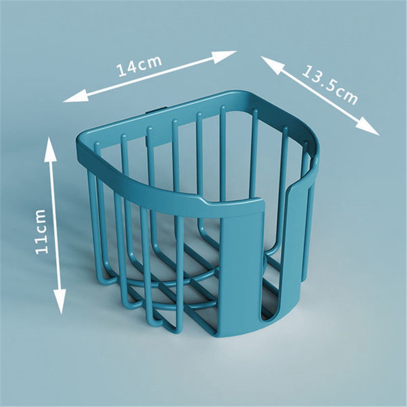 Bathroom Toilet Paper Rack Wall Mounted Adhesive Organizer No-Drill Leachate Large Capacity Tissue Holder Hanging towels - 图片 4