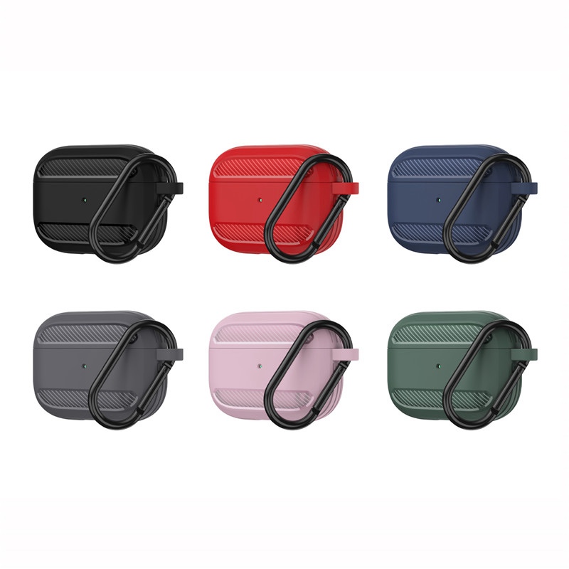 Protective Carbon Fibre Apple Airpod Case Key TPU Cover Skin for Airpods 1 2 PRO - Image 3