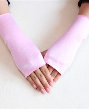 Summer Thin Ladies Cycling UV-Proof Modal Elastic Half Finger Short Sun Protection Anti-Slip Gloves Outdoor Sunshade