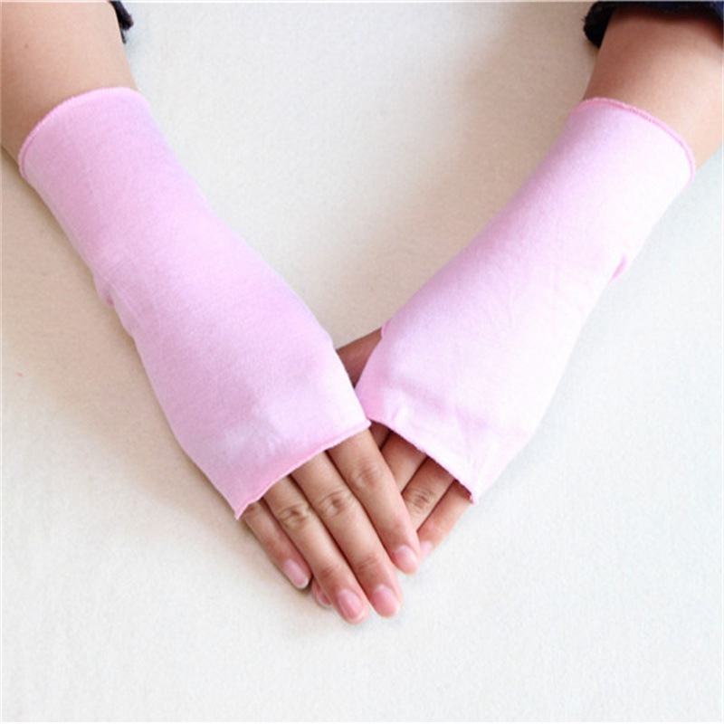 Summer Thin Ladies Cycling UV-Proof Modal Elastic Half Finger Short Sun Protection Anti-Slip Gloves Outdoor Sunshade
