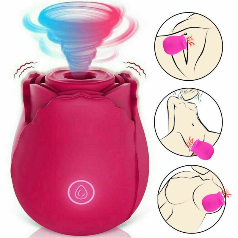 Rose Sucking Vibrator Clit Sucker Female Dildo G spot Massager Sex Toy for Women - 图片 3