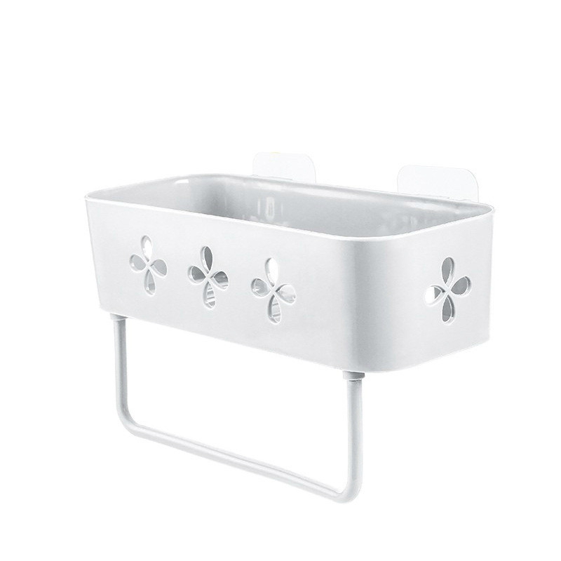 Shower Suction Shelf Tidy Wall Storage Basket Kitchen Caddy Rack Bathroom Corner - 图片 3