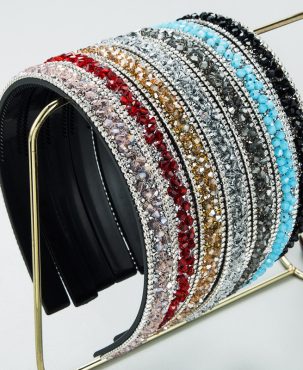 Crystal Headband Retro Baroque Super Flash Thin Edges Hair Accessories Fashion Women