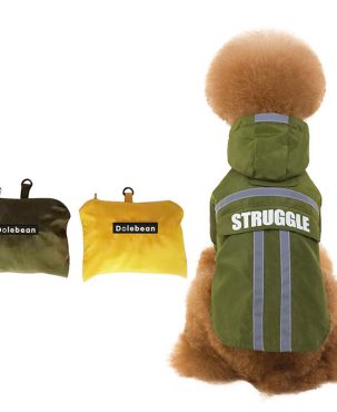 Pet Raincoat Waterproof Dog Raincoat Teddy Dog Fighting Dog Raincoat Can Store