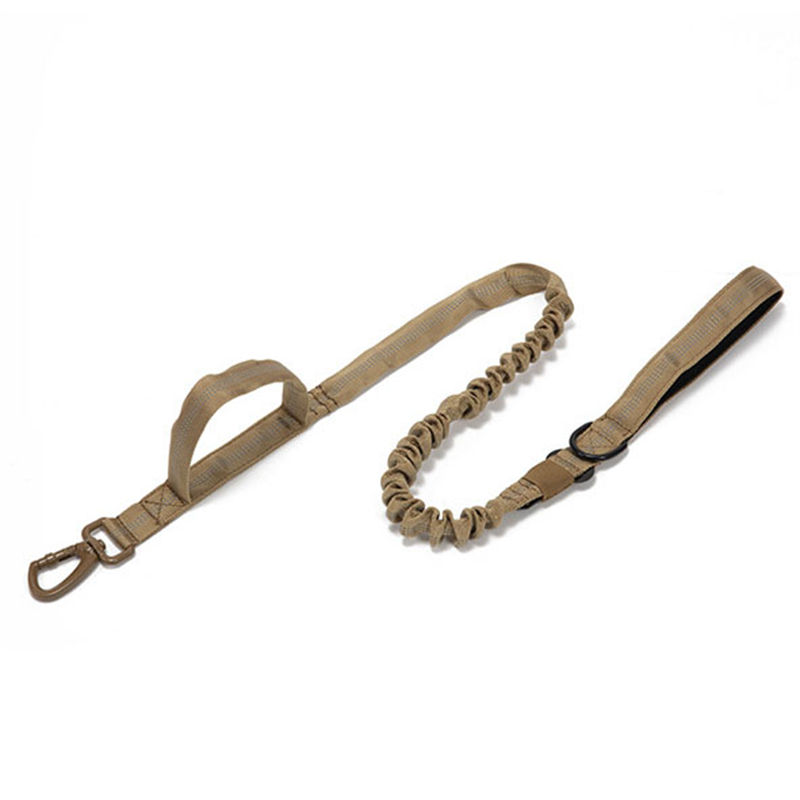 Reflective Hand Holding Rope Double Handle Nylon Tactical Dog Leash Stretch Outdoor Dog Leash - 图片 5