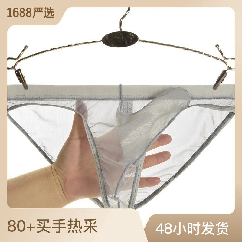 Men's Underwear T-Back Thong G-String Sexy Breathable Tangas Mesh Thong See Through Underpant Sezy Lingerie Male Panties A50A50 - 图片 3