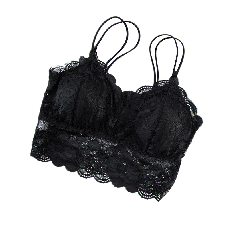 Summer Fairy Lace Beauty Back SUNFLOWER Wrapped Chest Girl's Underwear Sexy Bra Camisole Tube Top Underwear - 图片 5