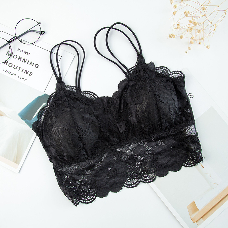 Summer Fairy Lace Beauty Back SUNFLOWER Wrapped Chest Girl's Underwear Sexy Bra Camisole Tube Top Underwear - 图片 7