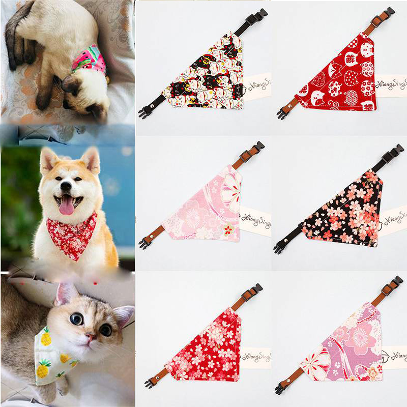 Handmade Dog Bandana Slide on Collar Neckerchief Scarf Present Pet scarf - Image 28