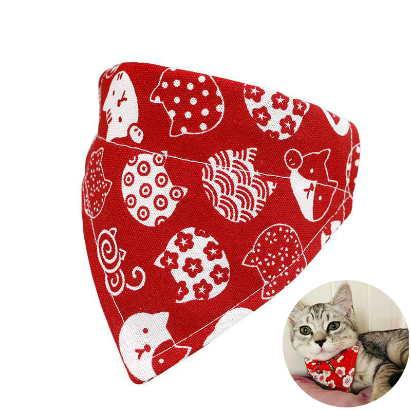 Handmade Dog Bandana Slide on Collar Neckerchief Scarf Present Pet scarf - Image 34