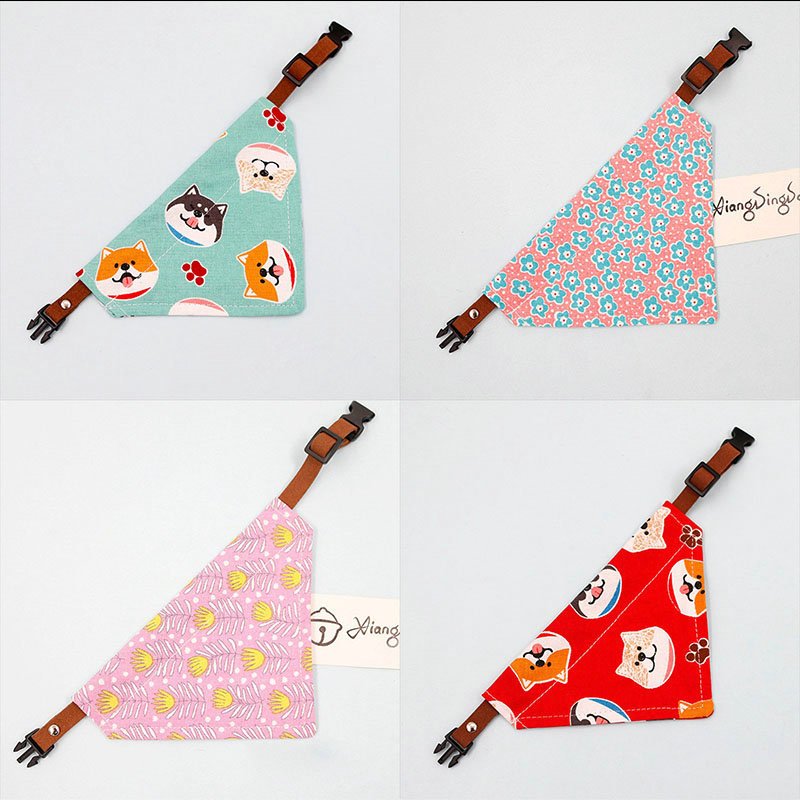Handmade Dog Bandana Slide on Collar Neckerchief Scarf Present Pet scarf - Image 36