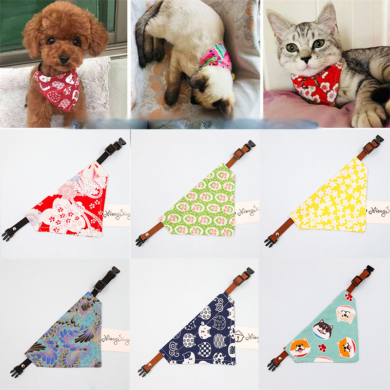 Handmade Dog Bandana Slide on Collar Neckerchief Scarf Present Pet scarf - Image 27