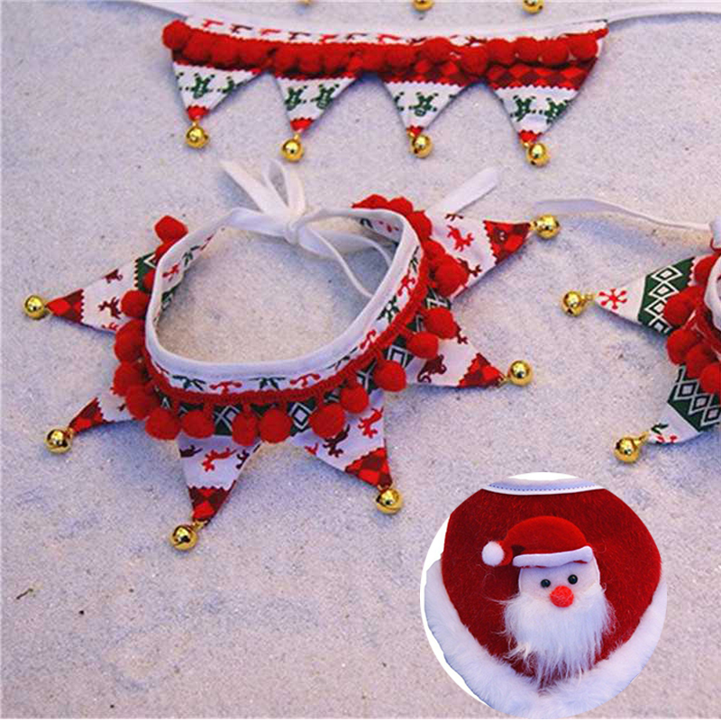 Christmas Dog Bandana Collar Pet Puppy Bell Scarf Christmas Presents Xmas Gift - 图片 21