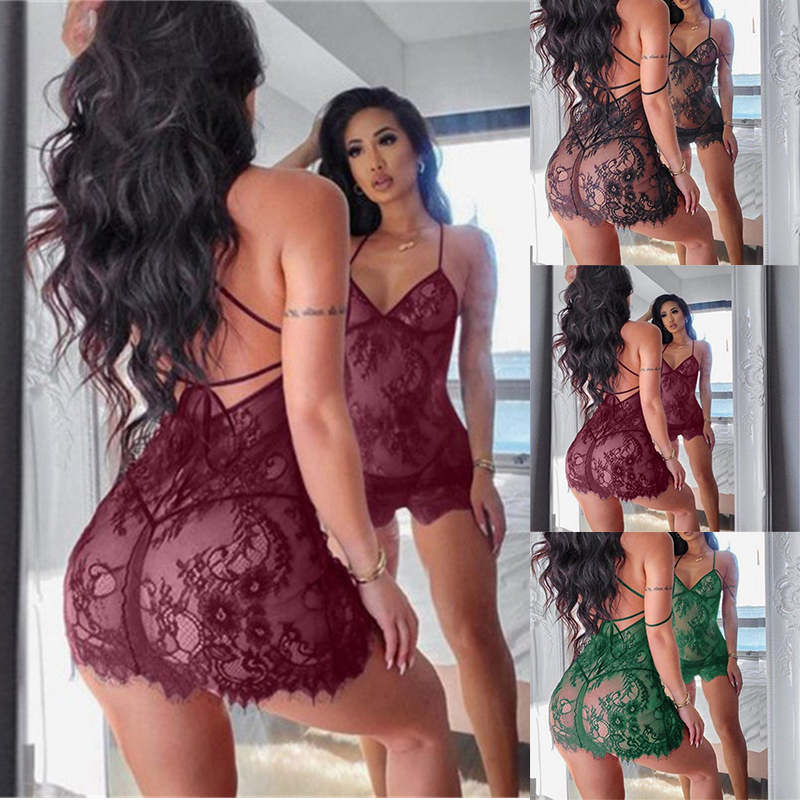 Women Sexy Lingerie Lace Erotic Underwear Set Nightwear Sleepwear Gift - Image 11