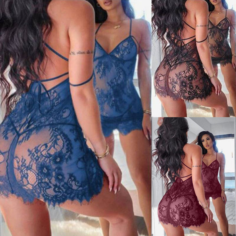 Women Sexy Lingerie Lace Erotic Underwear Set Nightwear Sleepwear Gift - Image 13