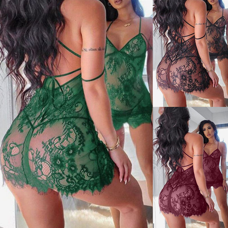 Women Sexy Lingerie Lace Erotic Underwear Set Nightwear Sleepwear Gift - Image 14