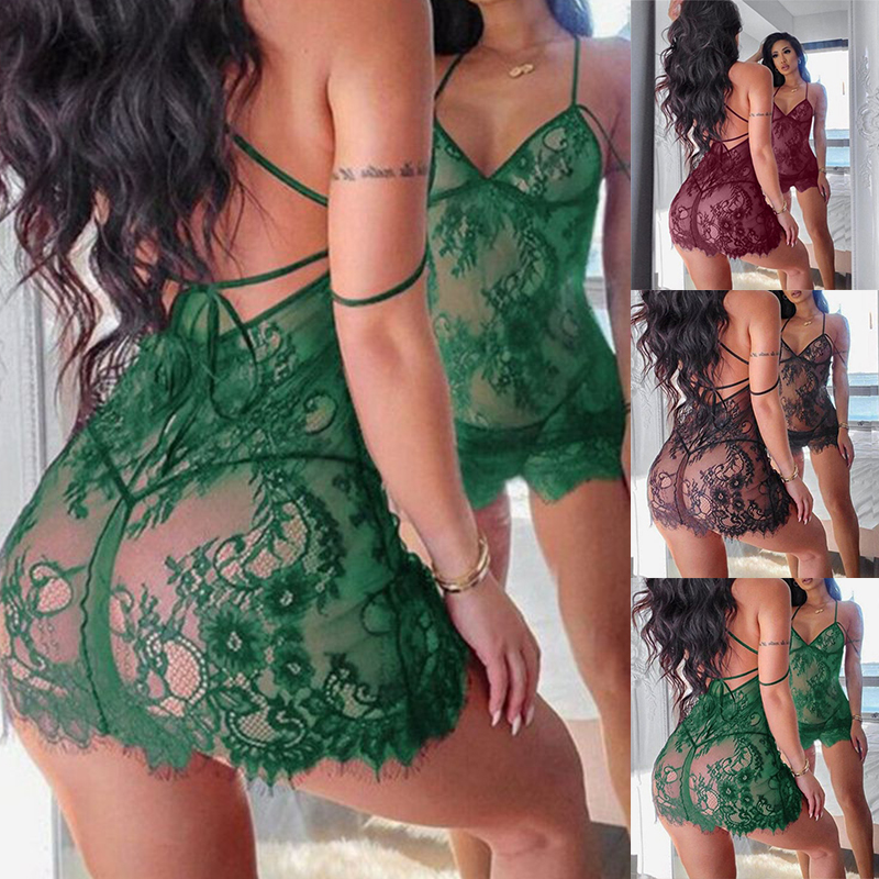 Women Sexy Lingerie Lace Erotic Underwear Set Nightwear Sleepwear Gift - Image 15