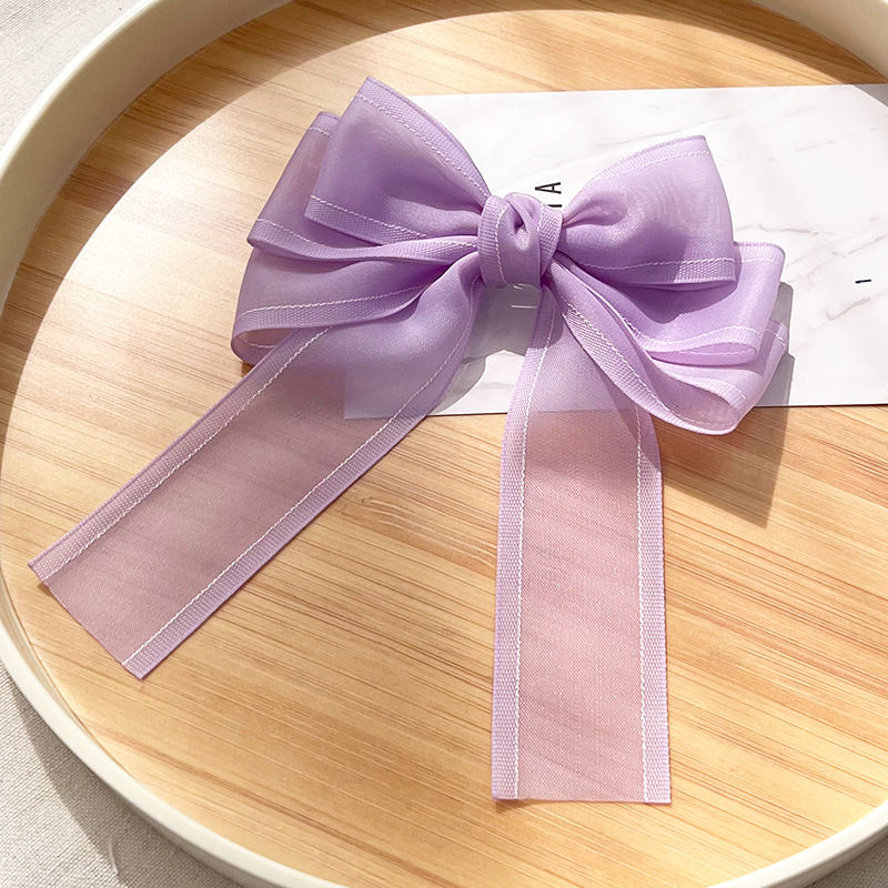Bow Barrettes Mesh Ribbon Hairpin Barrettes Hair Clip Hair Accessories Fashion - 图片 9