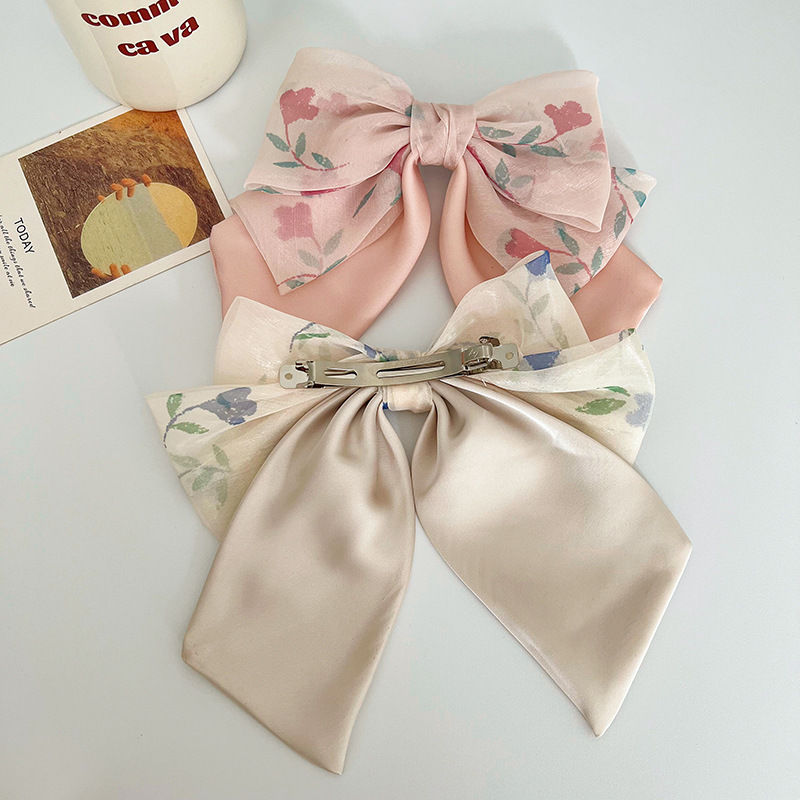 Bow Barrettes Hair Clip Spring Clip Diy Hairpin Head Clip Hairpin Hair Accessories - 图片 3